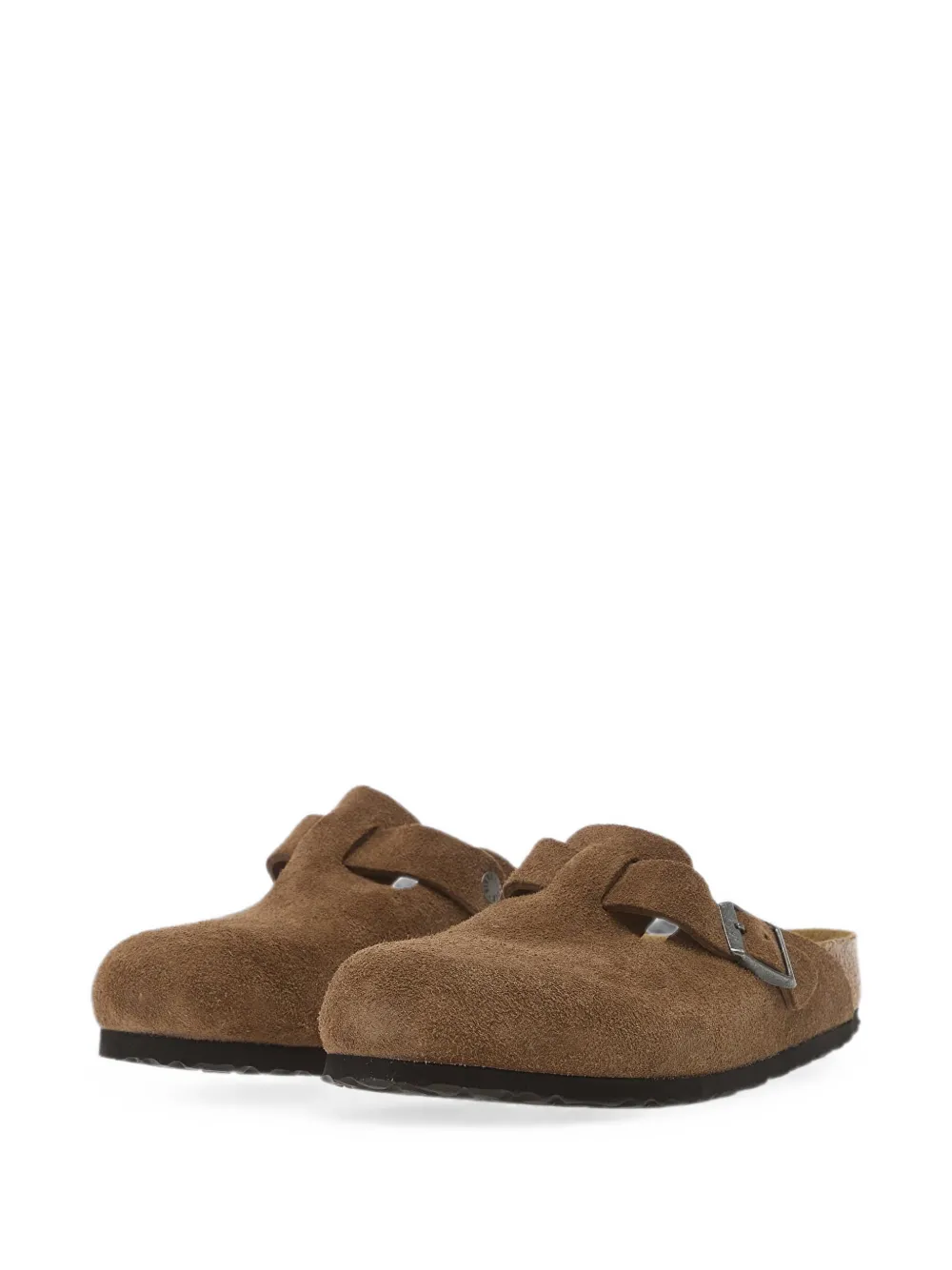 Birkenstock Boston muiltjes met gespsluiting Bruin