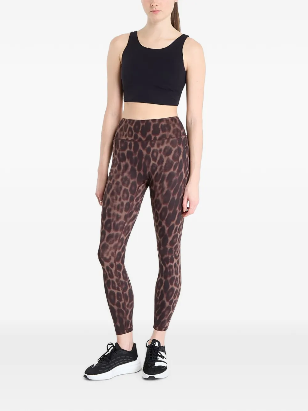 adidas Optimé Power leopard-print leggings Bruin