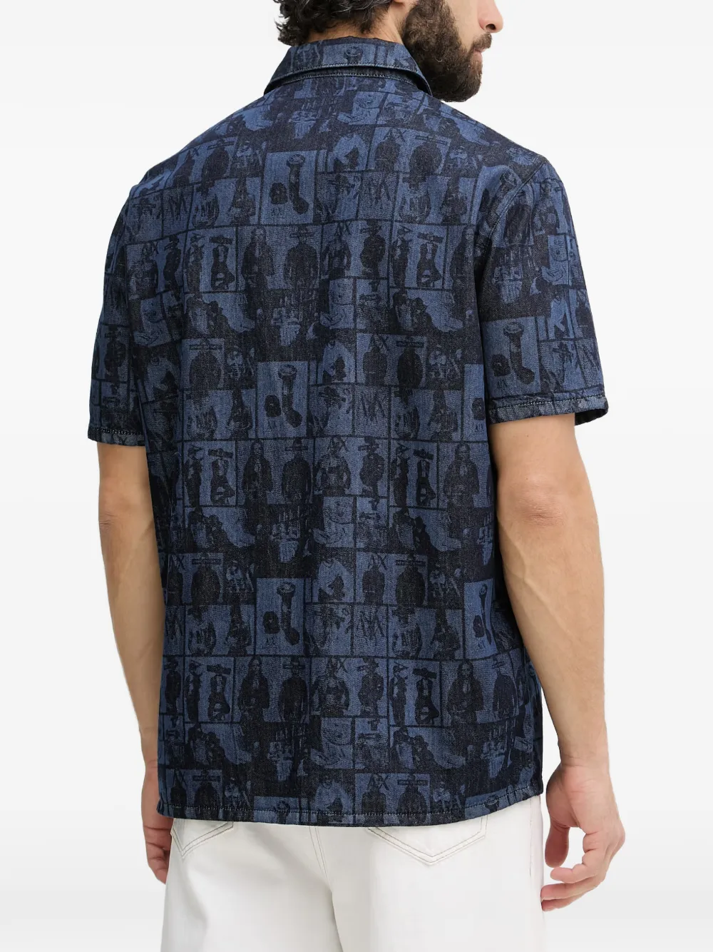 Armani Exchange Denim overhemd Blauw