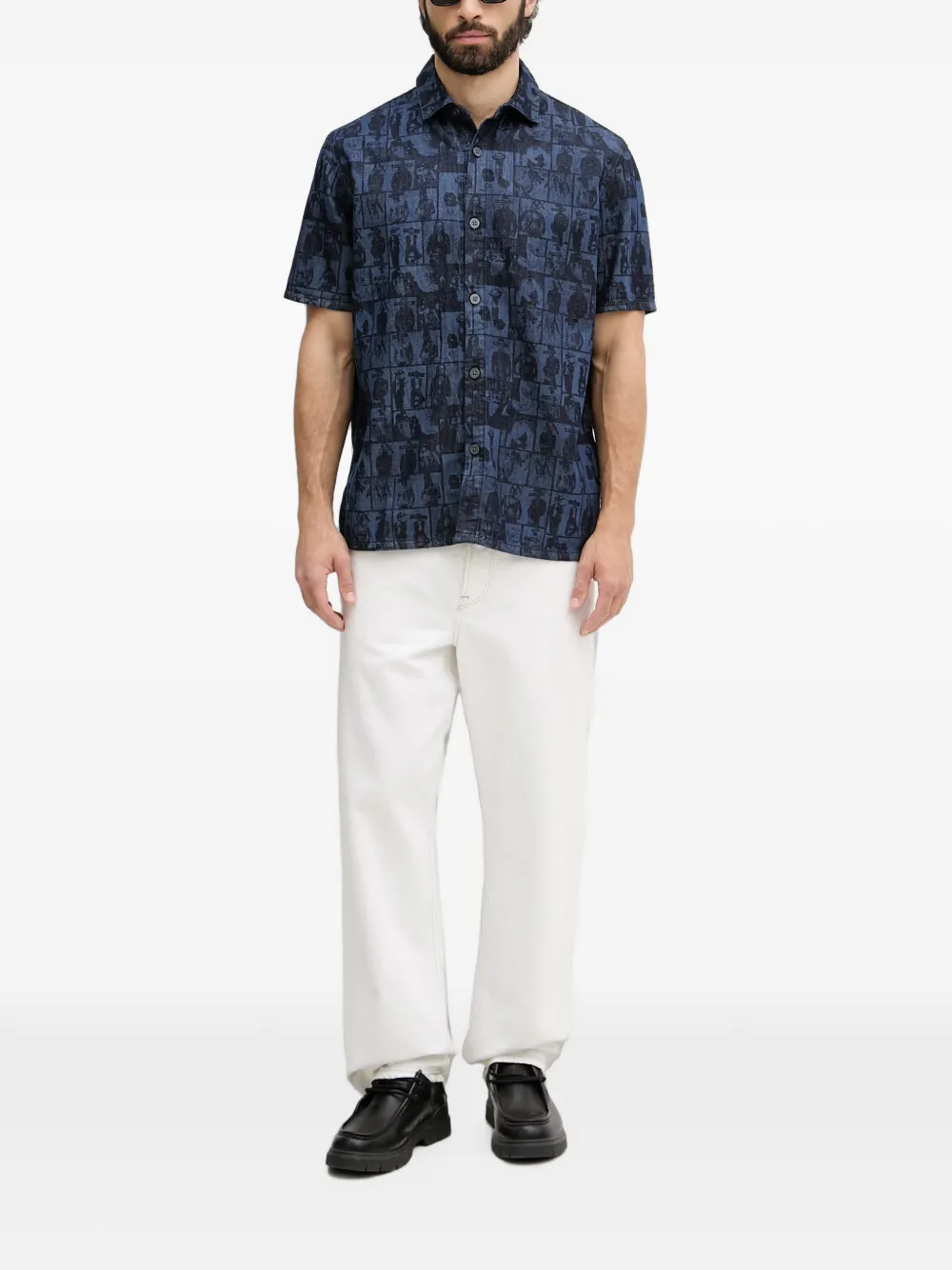 Armani Exchange Denim overhemd Blauw