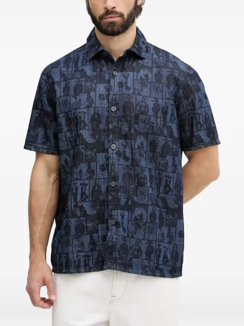 Armani Exchange short-sleeved denim shirt