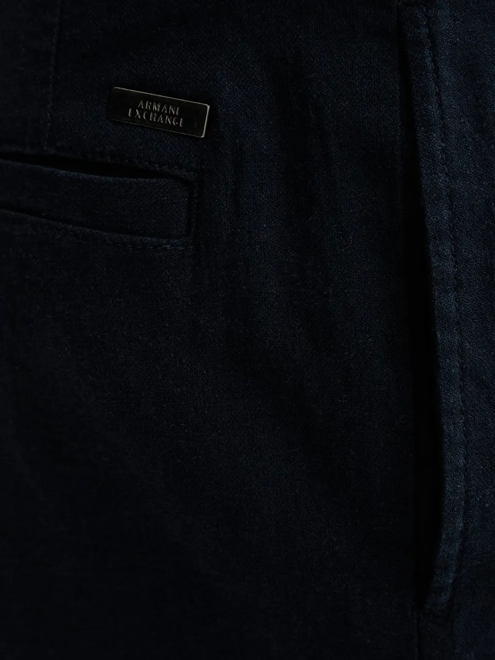 Armani Exchange Shorts met logoplakkaat Blauw