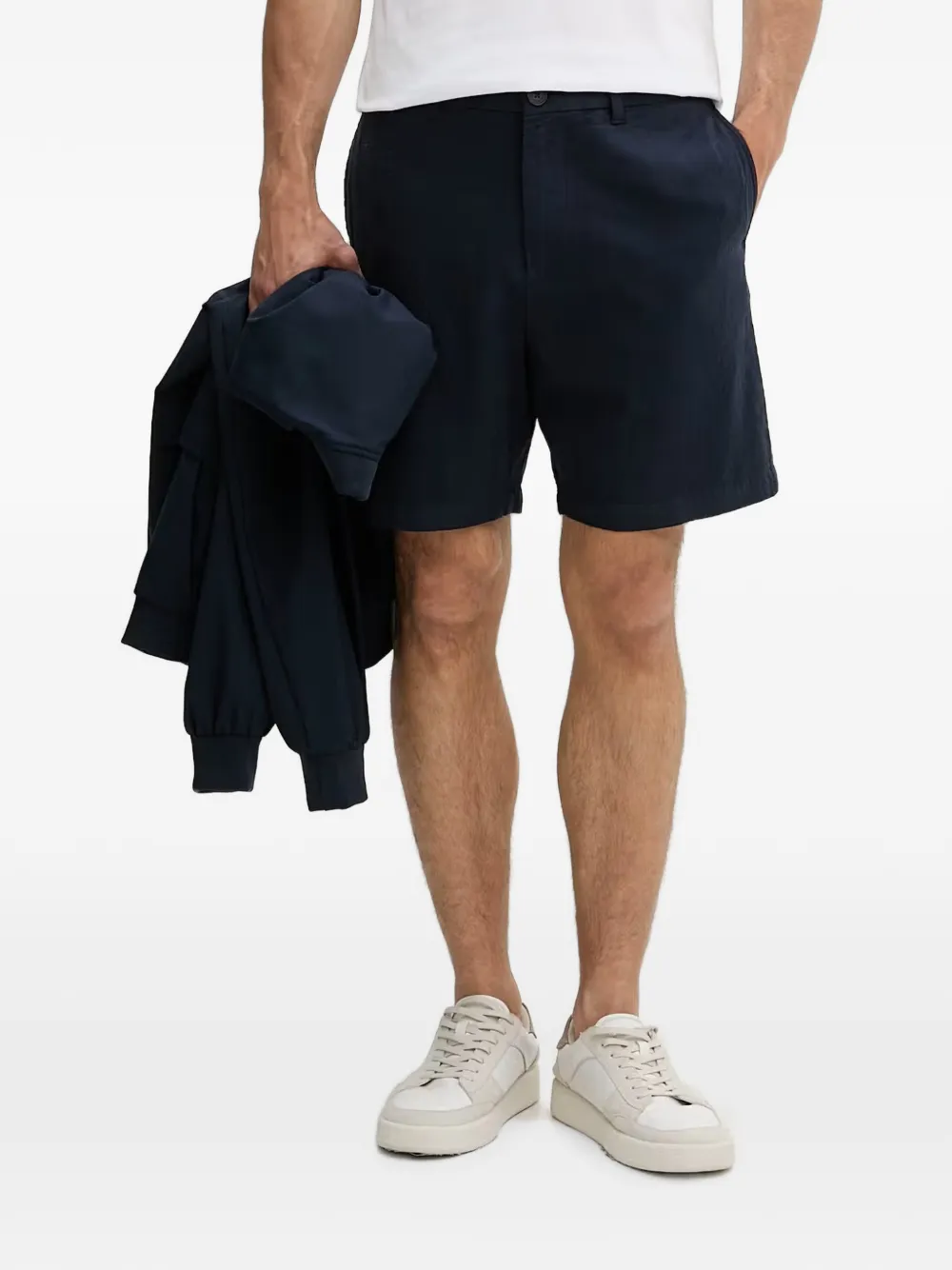 Armani Exchange logo-plaque shorts - Blu