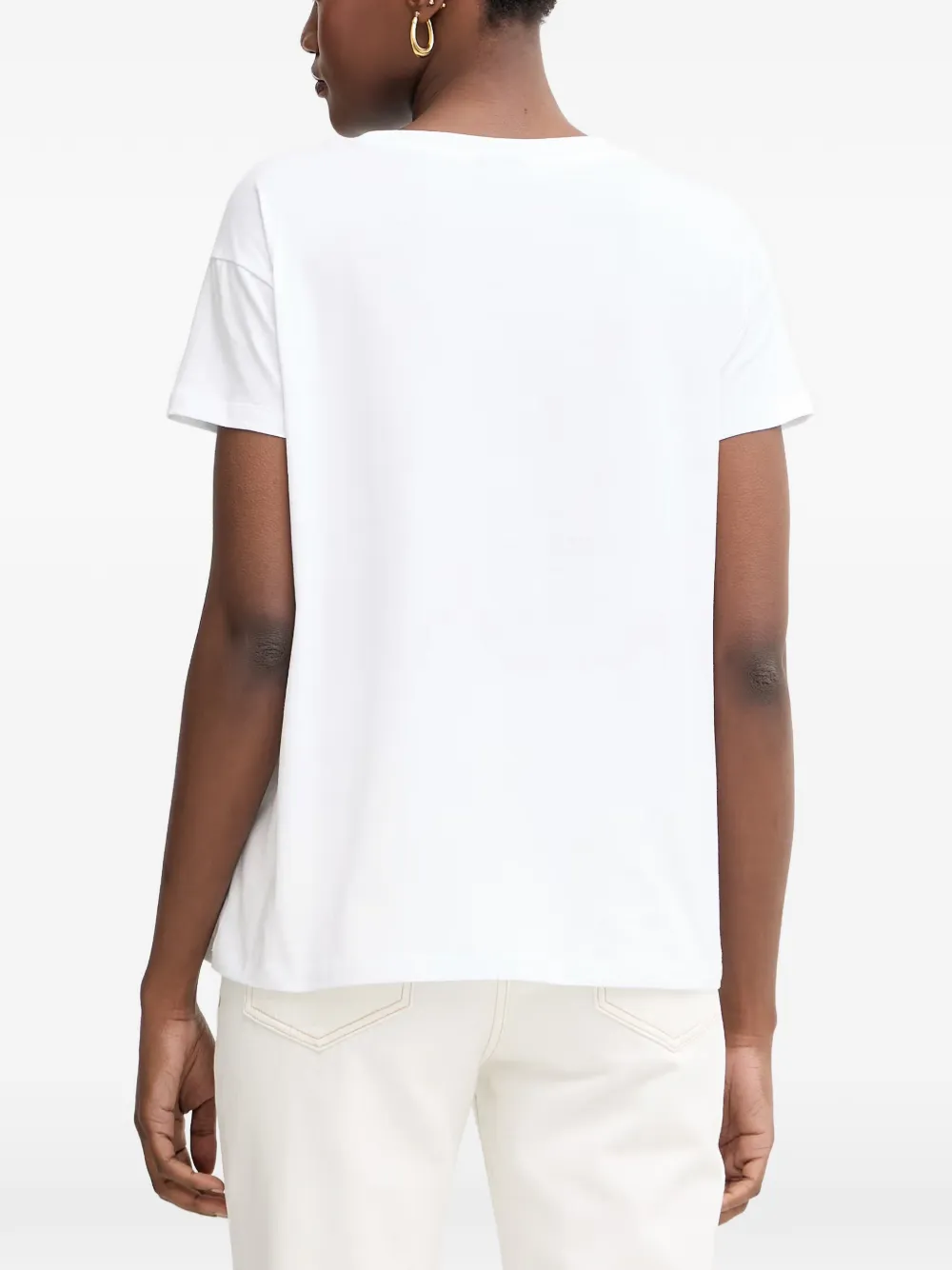 Armani Exchange T-shirt met logopatch Wit