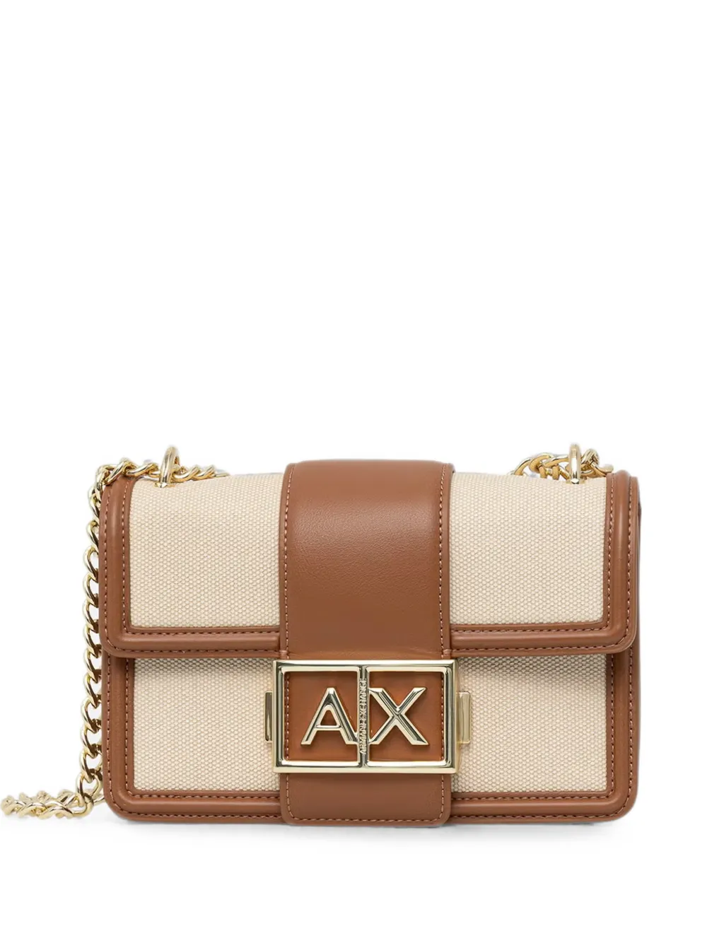 Armani Exchange mini logo-plaque crossboby bag - Toni neutri