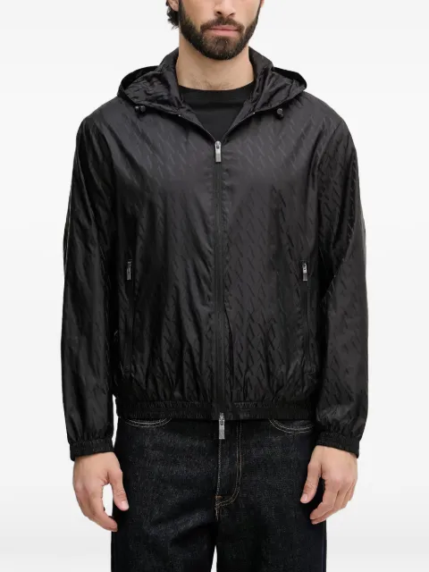 Armani Exchange logo-monogram hooded lightweight jacket