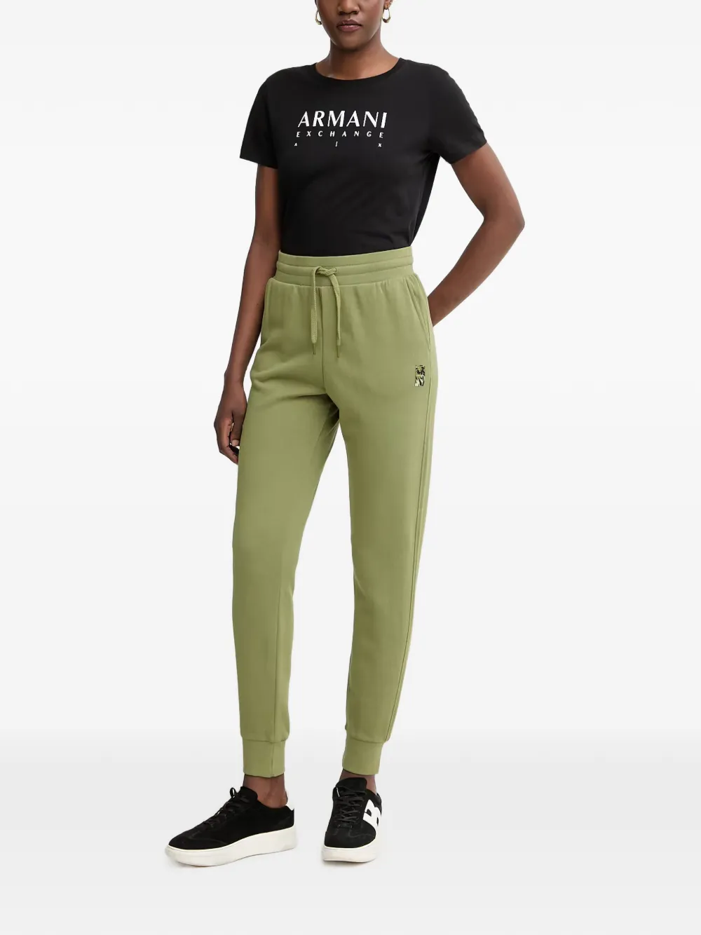 Armani Exchange Trainingsbroek met logopatch Groen