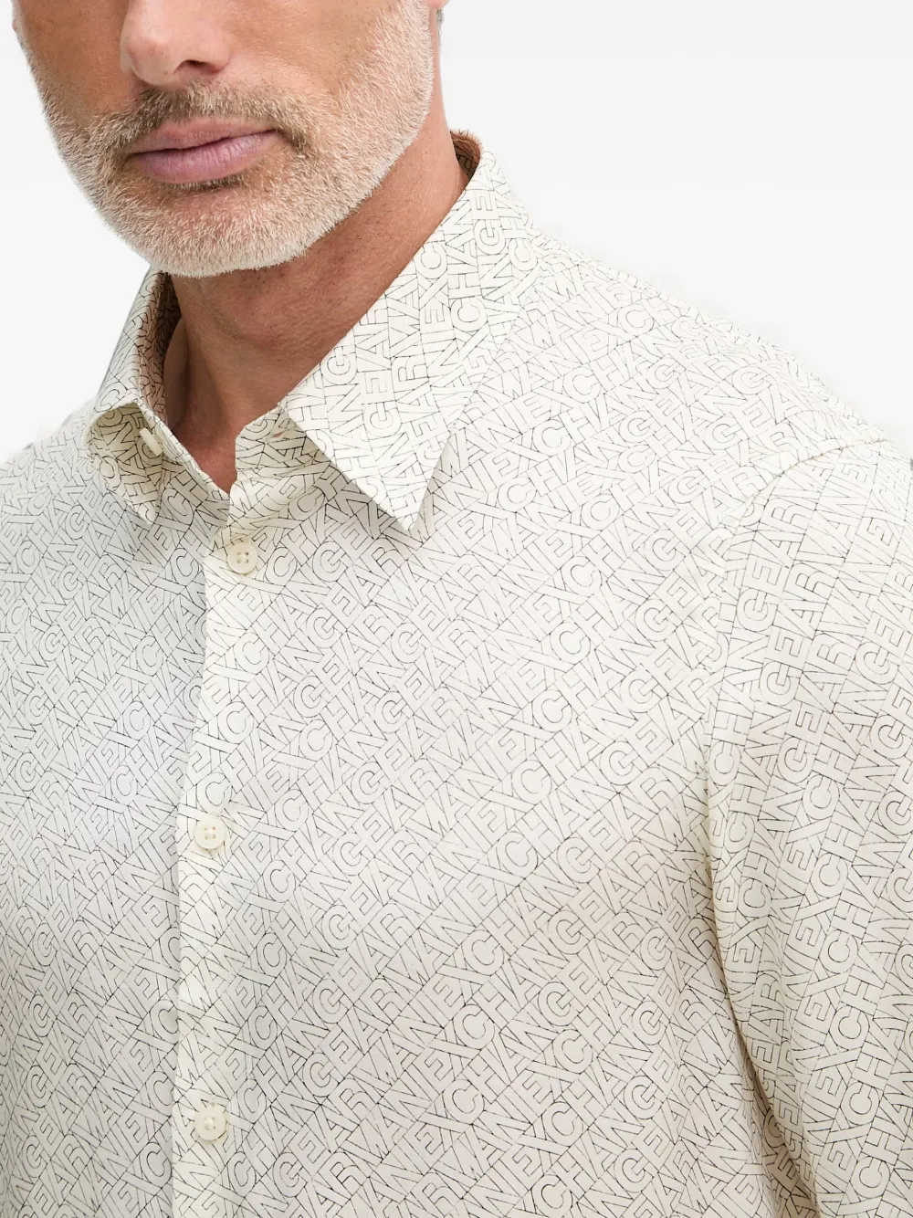 Armani Exchange Overhemd met logo Beige