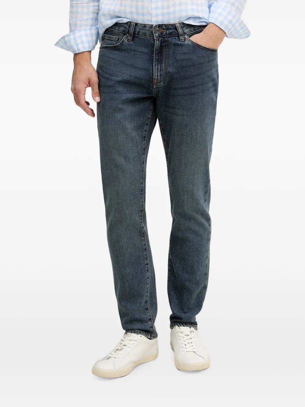 Armani Exchange skinny comfort blue denim jeans - Blau