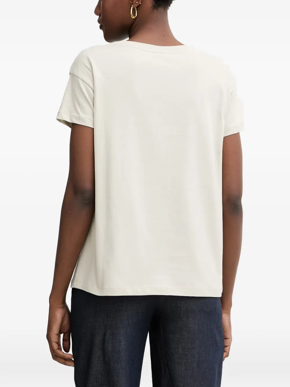 Armani Exchange T-shirt met logoprint Beige