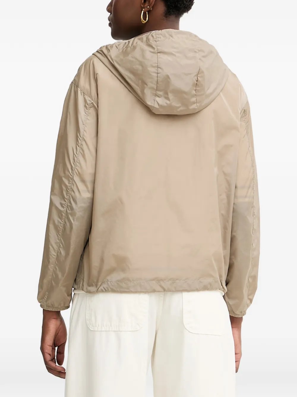 Armani Exchange Jack met capuchon en logopatch Beige