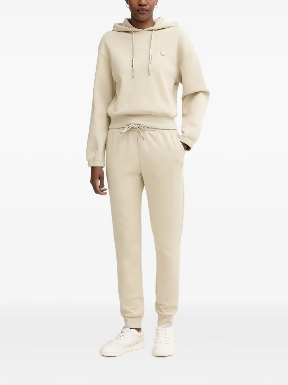 Armani Exchange Trainingsbroek met logopatch Beige