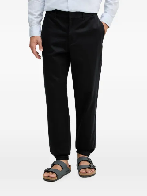 Armani Exchange monogram-pattern elasticated-cuff trousers
