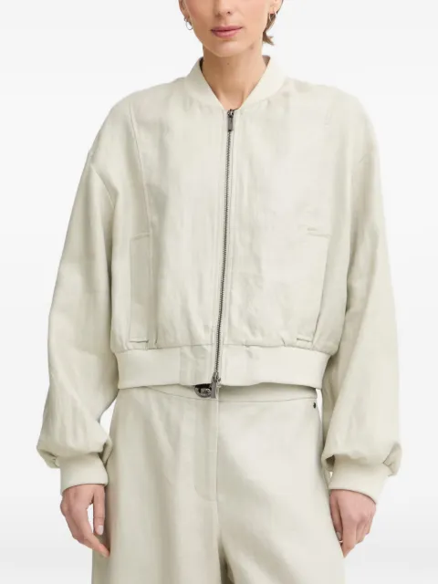 Armani Exchange chaqueta bómber oversize de sarga de lino