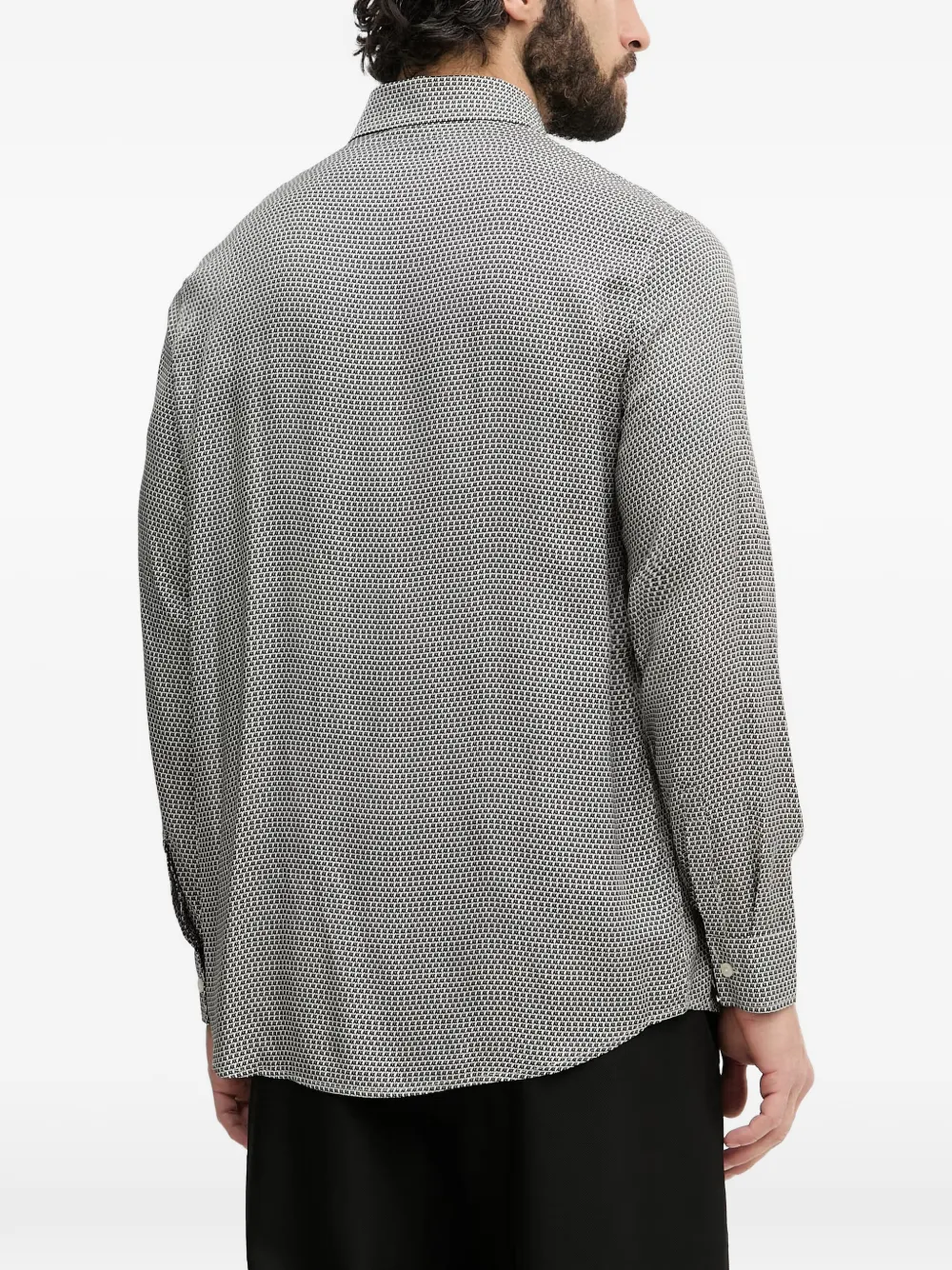 Armani Exchange Overhemd met logoprint Grijs