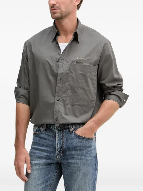 Armani Exchange chemise à logo brodé et poche poitrine