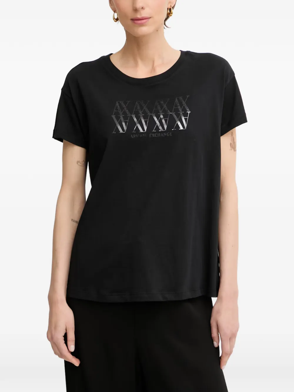 Armani Exchange logo-print short-sleeve T-shirt - Nero