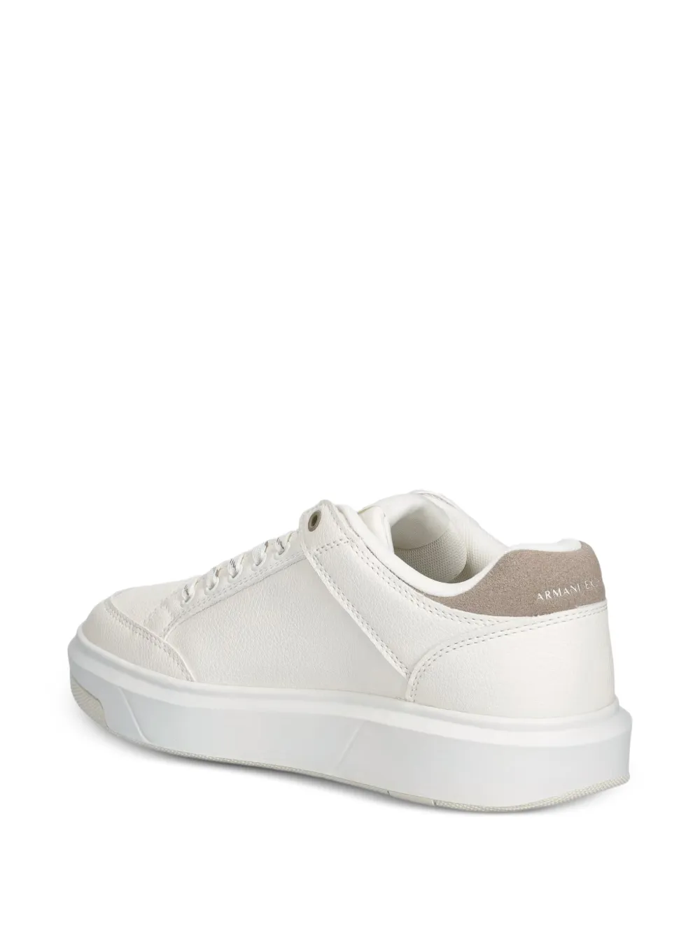 Armani Exchange logo-plaque platform sneakers Wit