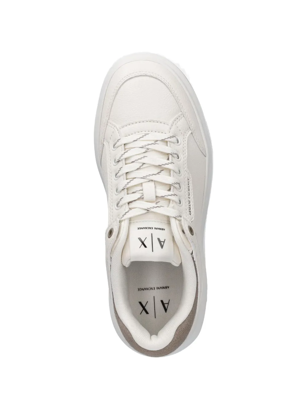 Armani Exchange logo-plaque platform sneakers Wit