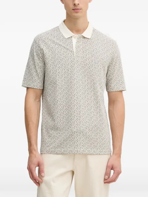 Armani Exchange monogram-print short-sleeve polo shirt