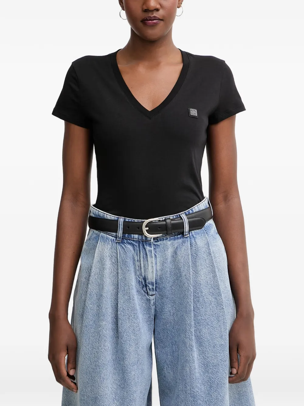 Armani Exchange slim-fit V-neck T-shirt - Nero