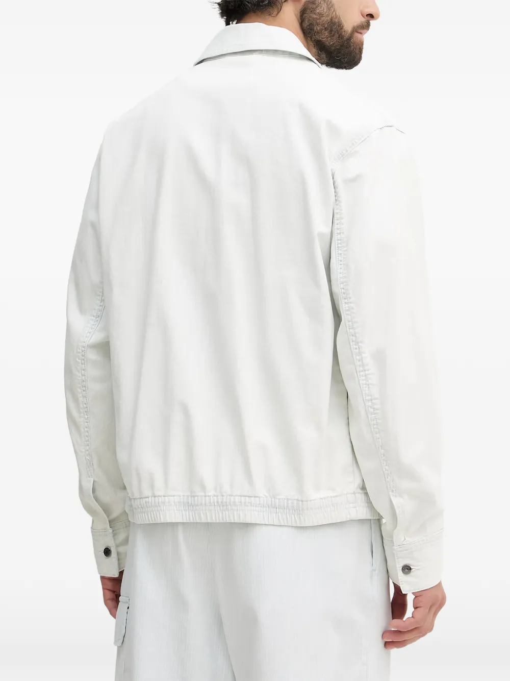 Armani Exchange Jack met geborduurd logo en rits Wit