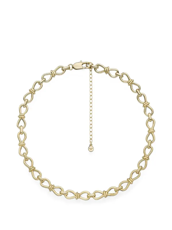 Emporio Armani Bow-link Necklace in Gold