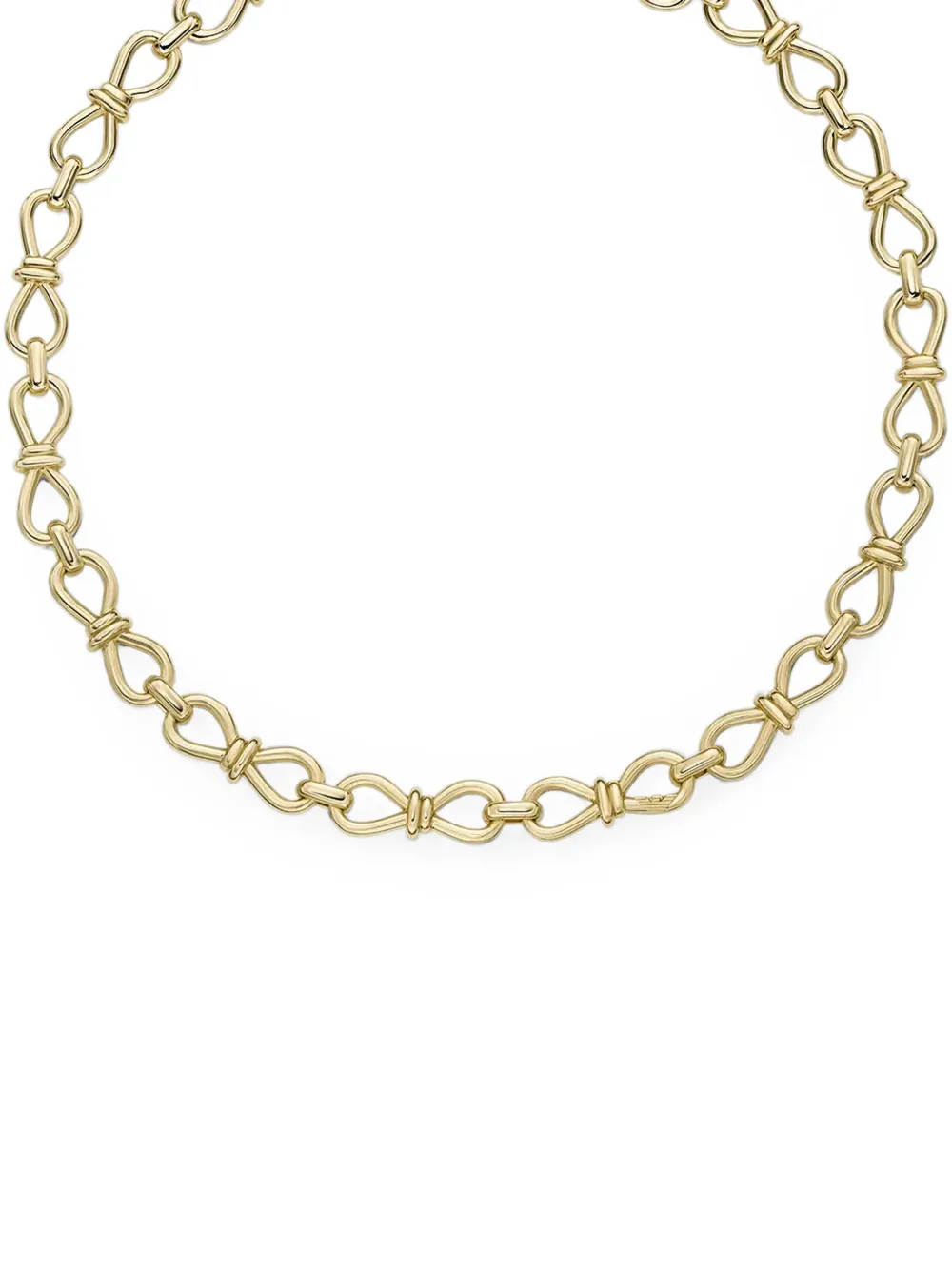 Emporio Armani Bow-link Necklace in Gold, view 3