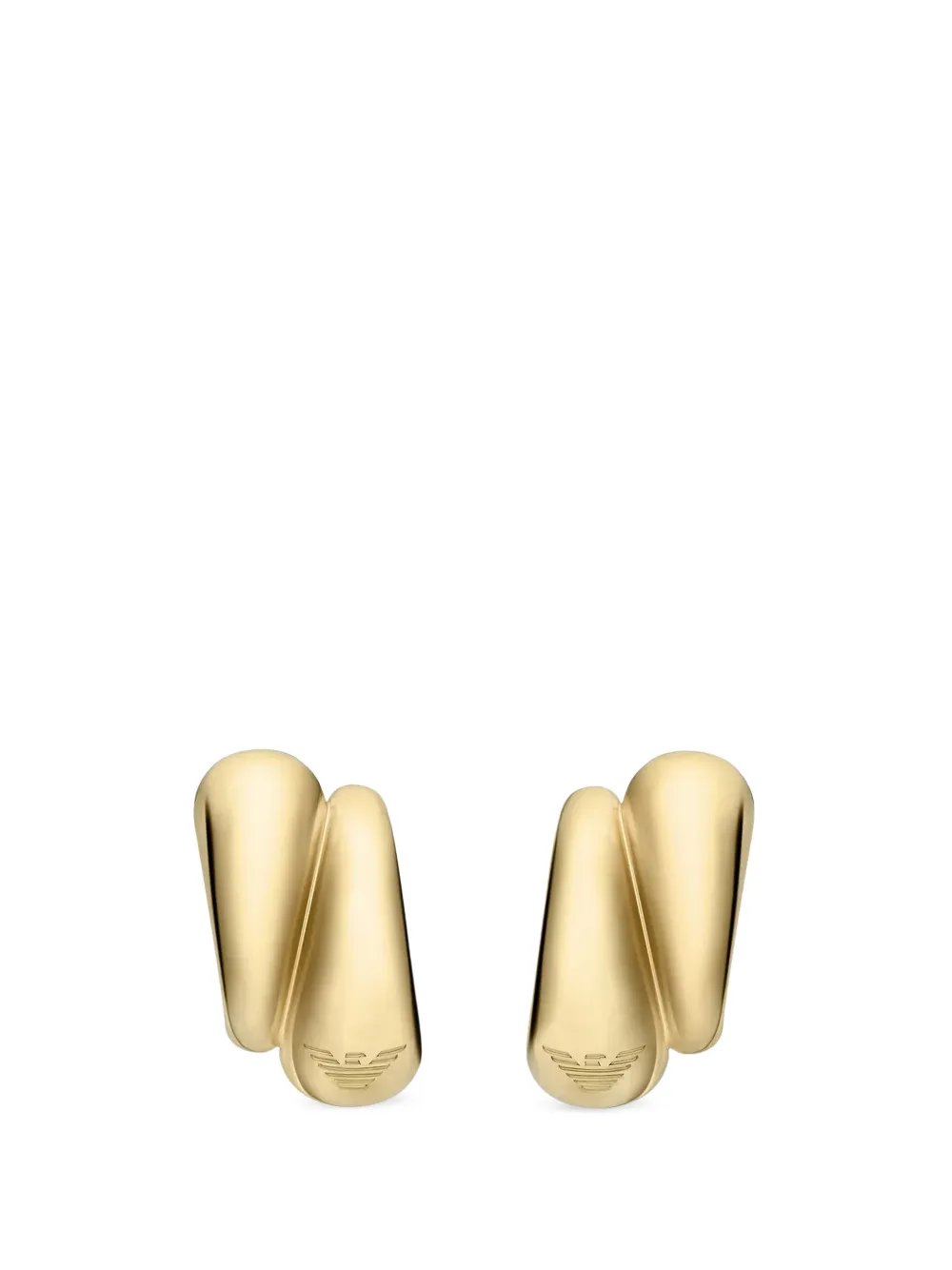 Emporio Armani boucles d'oreilles à logo gravé Emporio Armani boucles d'oreilles à logo gravé