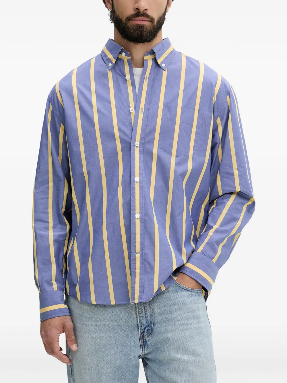 Gant vertical-stripe button-down shirt - Blau