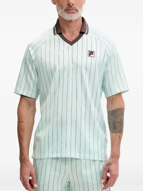 Fila Coverciano pinstripe-print raglan-sleeve T-shirt