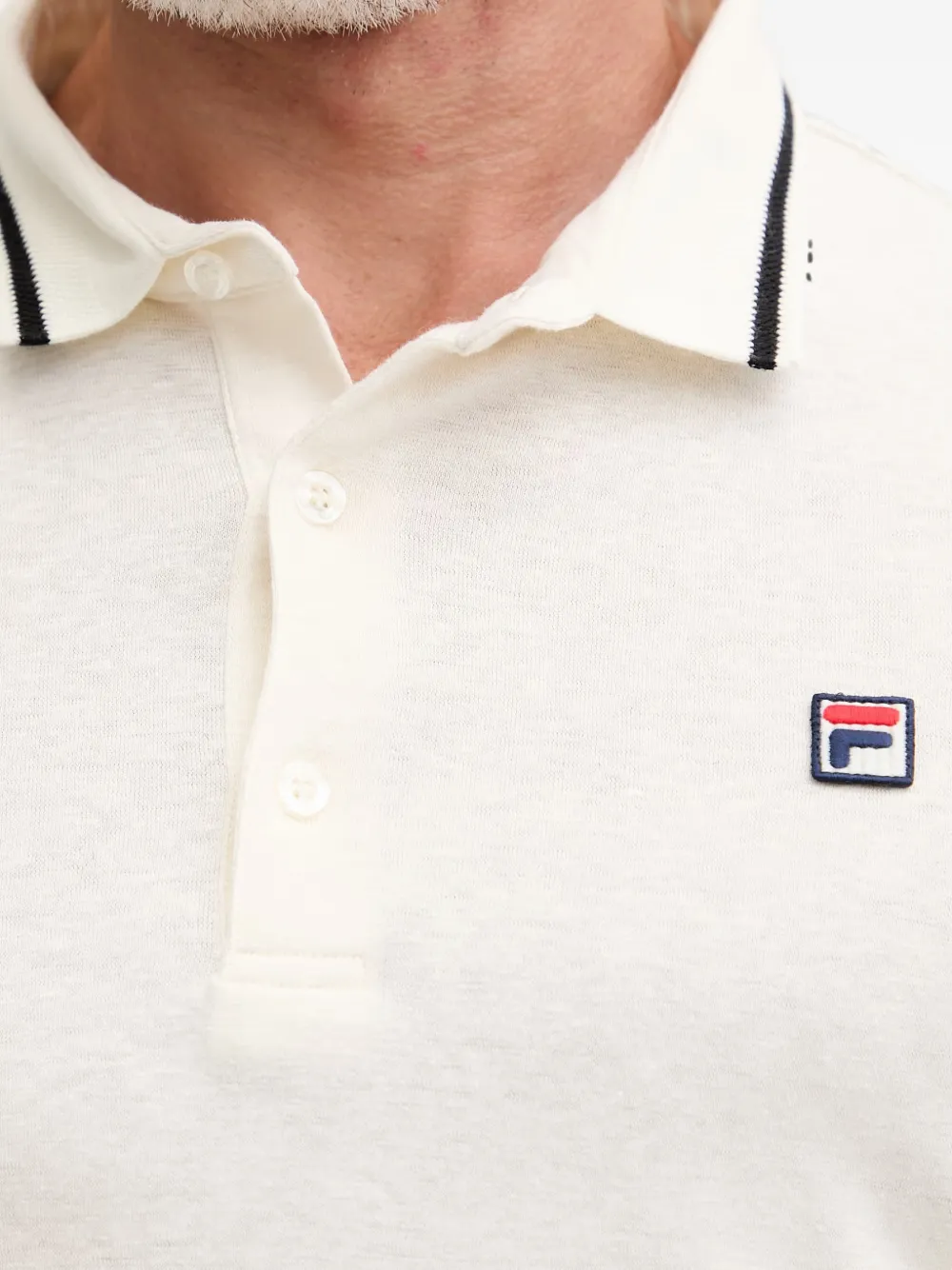 Fila Monza poloshirt met logo-patch Wit