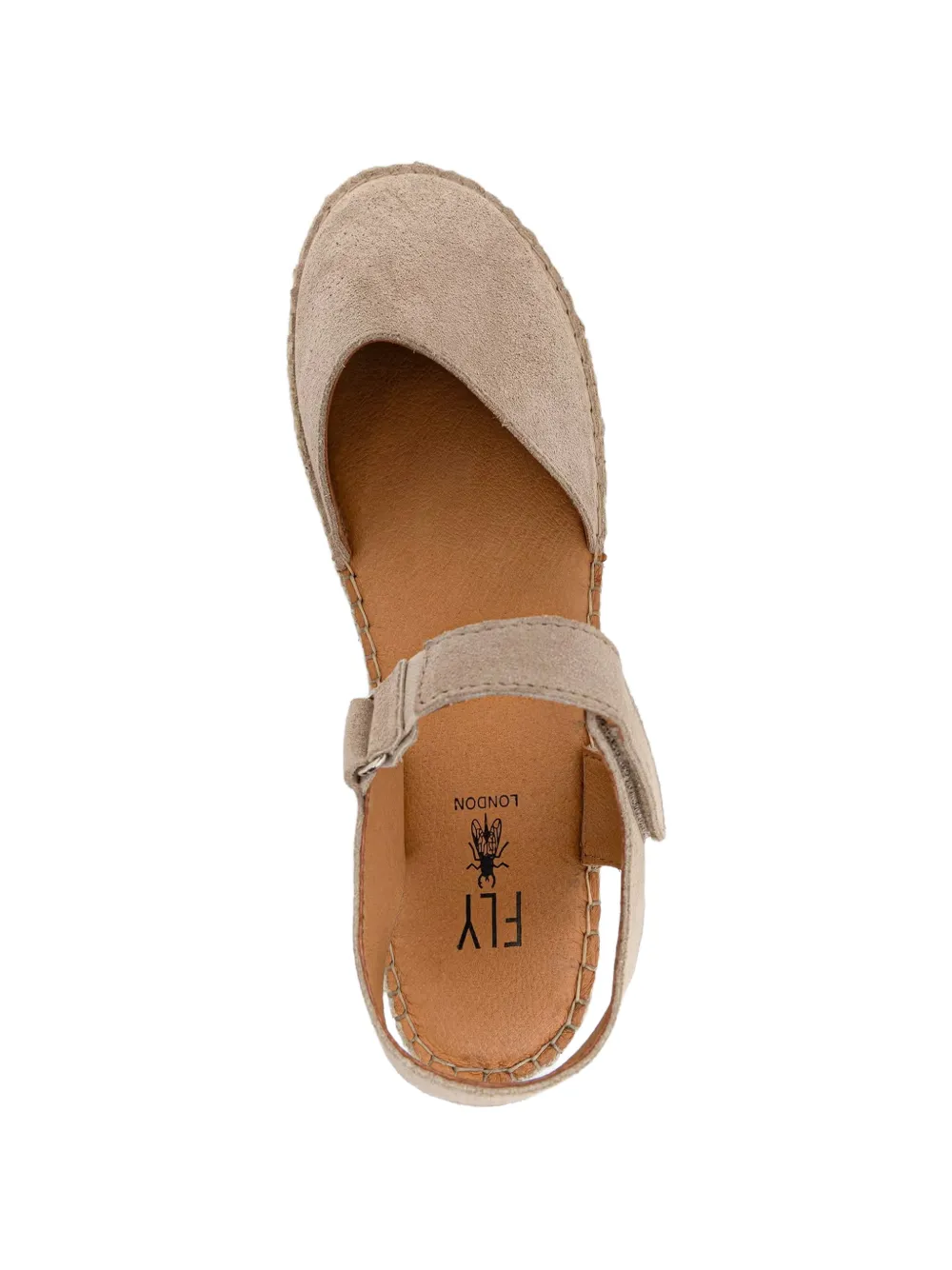 Fly London touch-strap braided-sole espadrilles Beige
