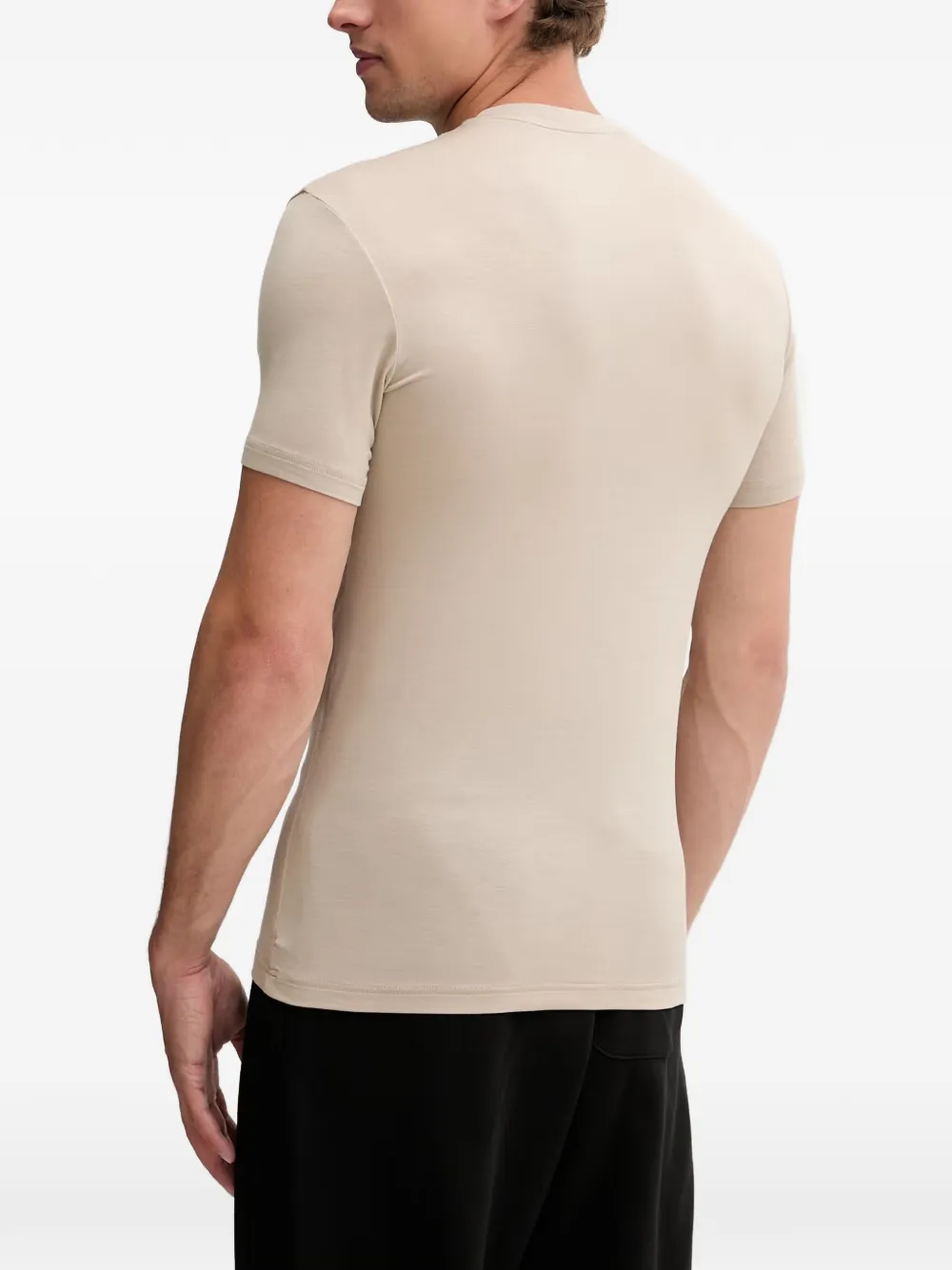 Emporio Armani Twee paar T-shirts van zachte viscose Wit