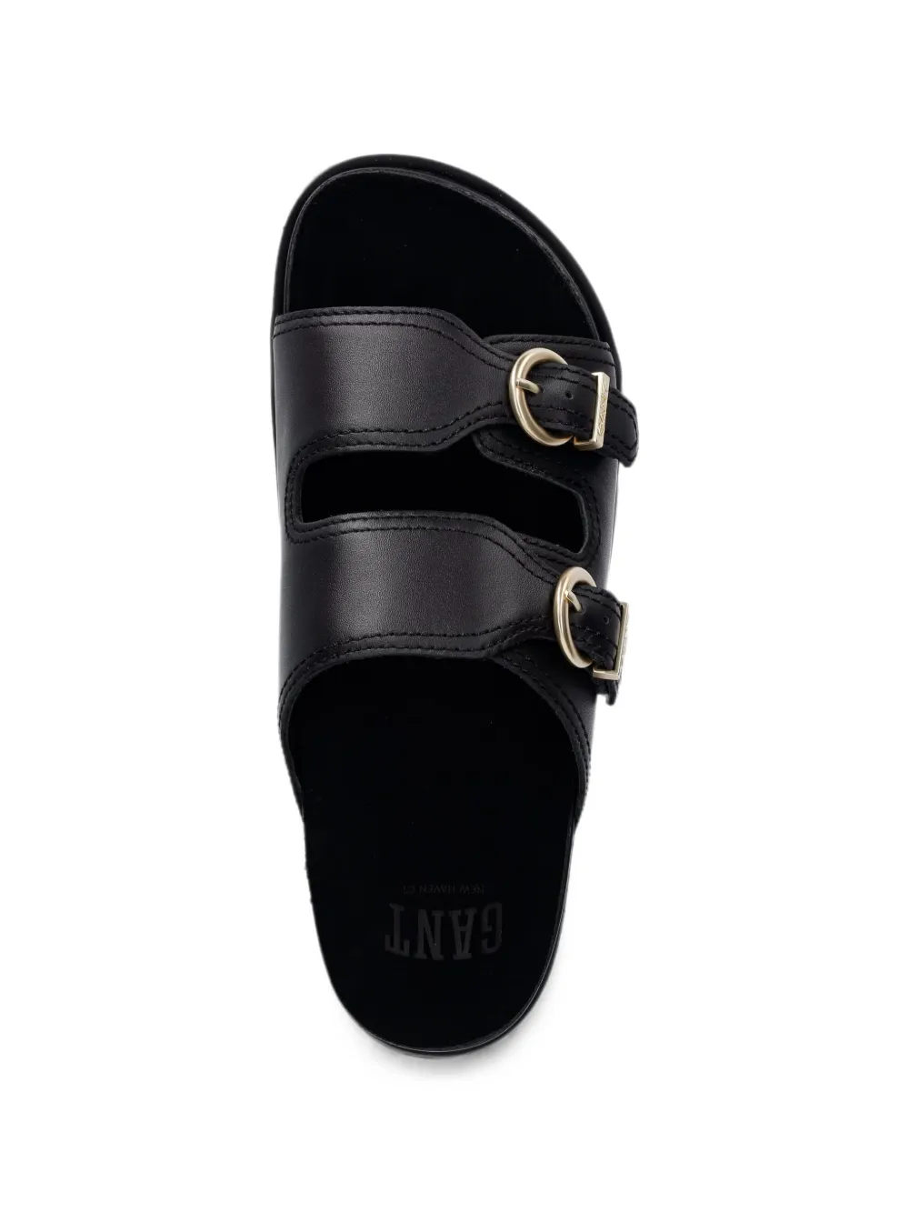 Gant buckle-detail slides Zwart