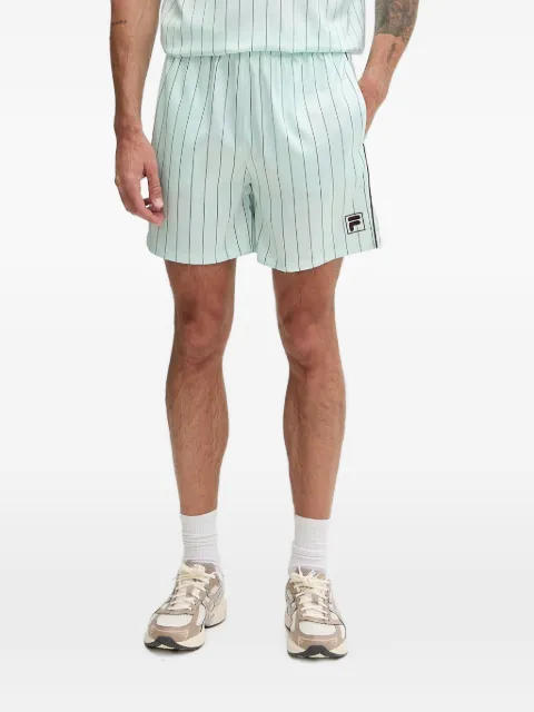 Fila Coverciano pinstripe-print logo-patch shorts