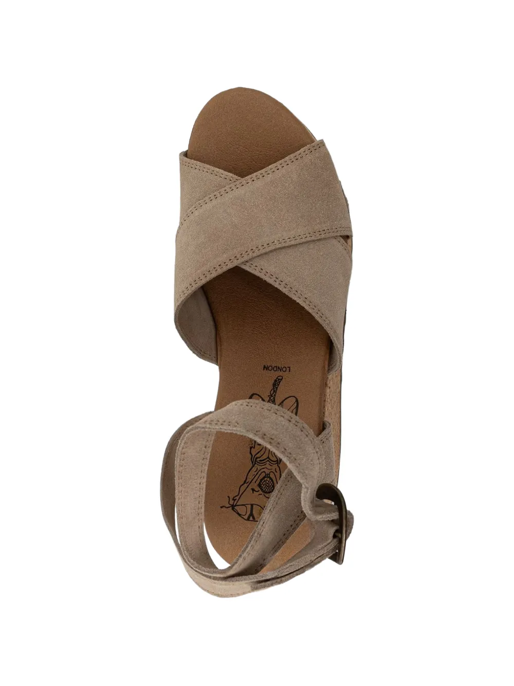 Fly London buckle-fastening wedge sandals Beige