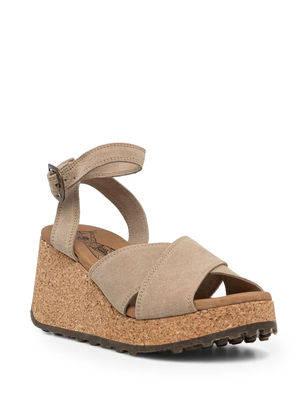 Fly London buckle-fastening wedge sandals Beige