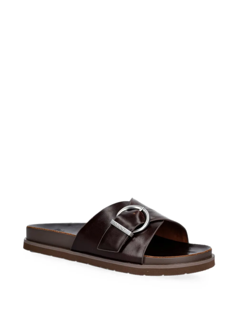 Gant buckle-detail slides Bruin
