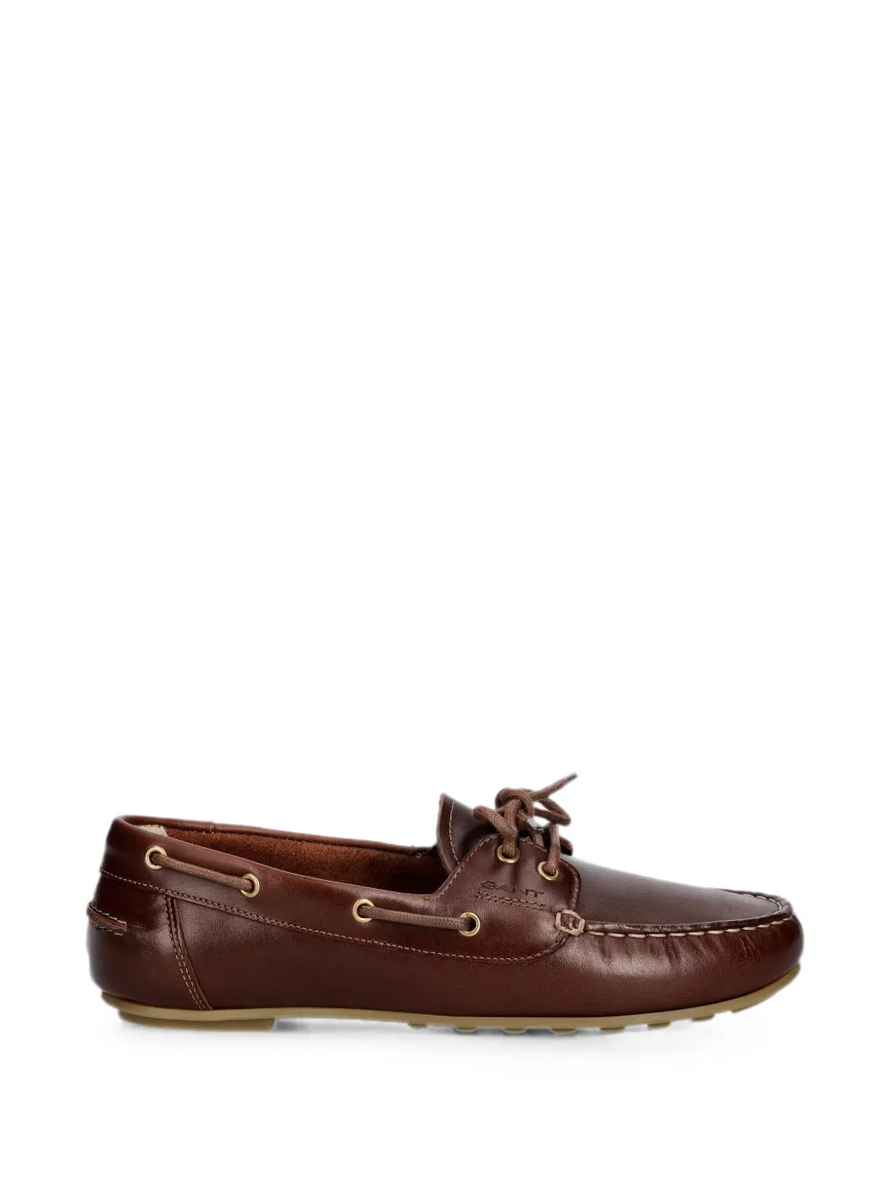 Gant lace-up leather boat shoes - Marrone