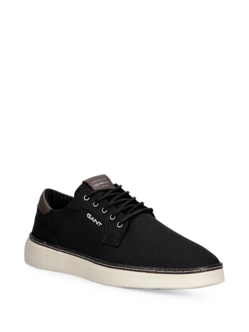 Gant lace-up logo-print sneakers Zwart