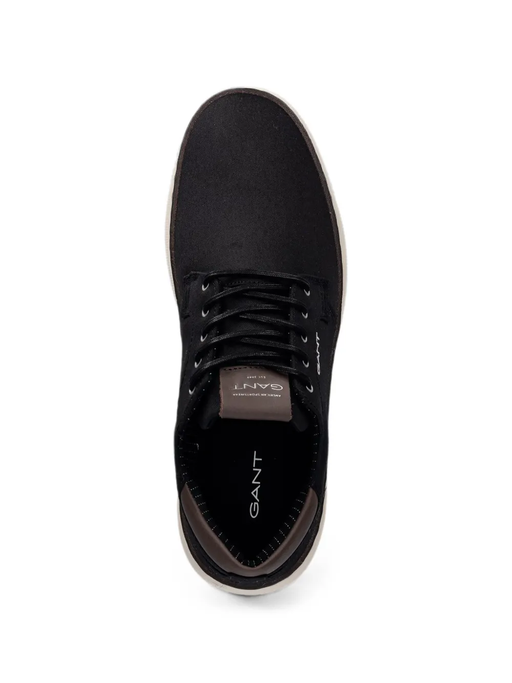 Gant lace-up logo-print sneakers Zwart
