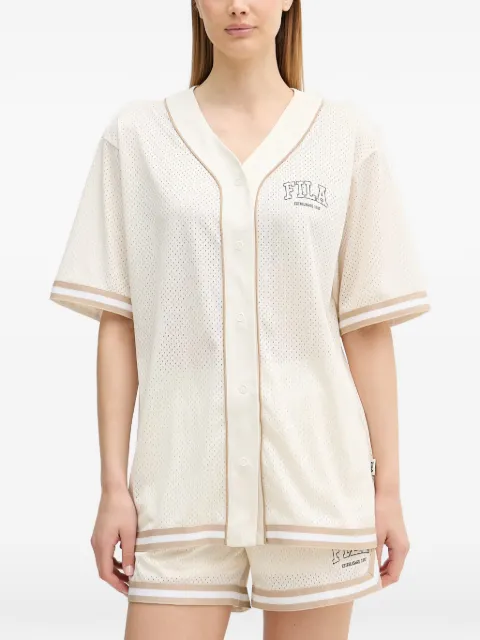 Fila Villanova logo-print mesh-knit T-shirt