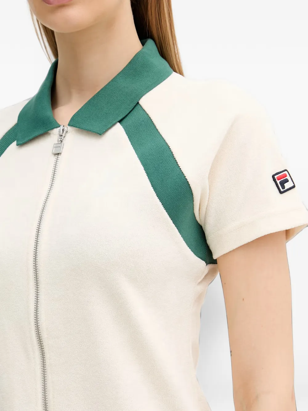 Fila Belfiore mini-jurk met polokraag en rits Wit