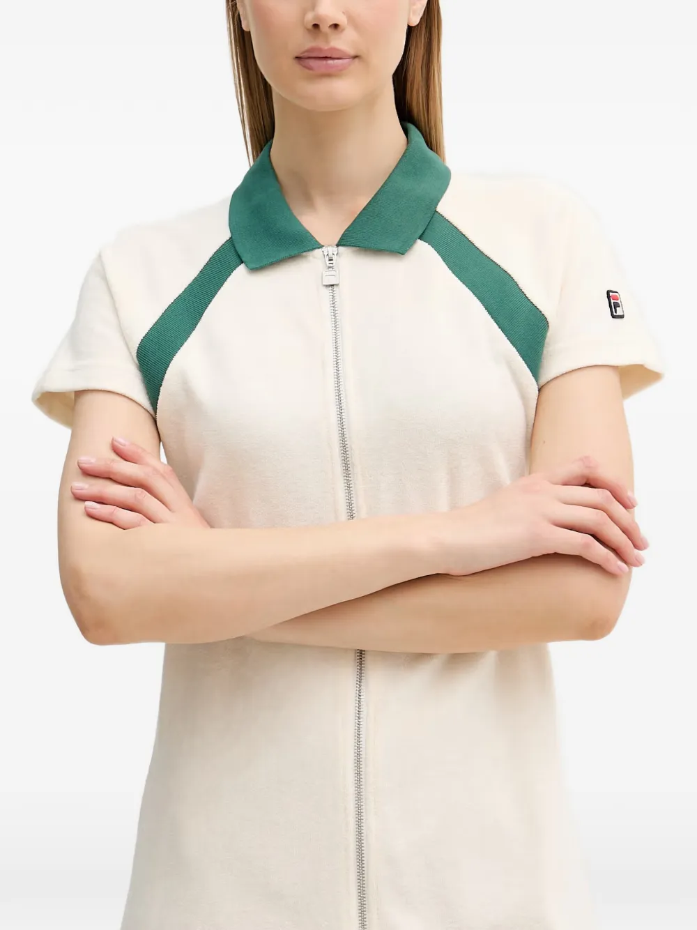 Fila Belfiore mini-jurk met polokraag en rits Wit