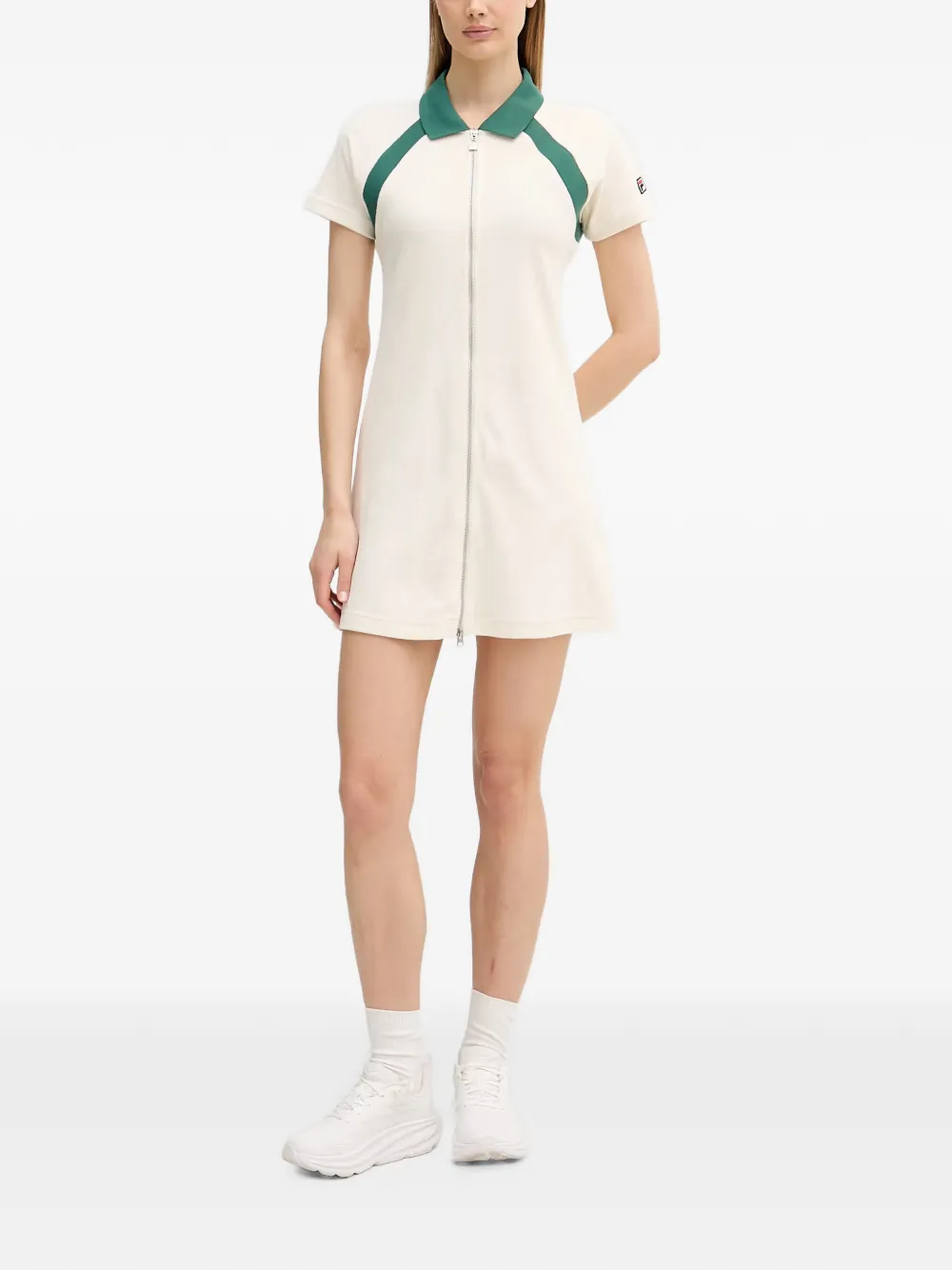Fila Belfiore mini-jurk met polokraag en rits Wit
