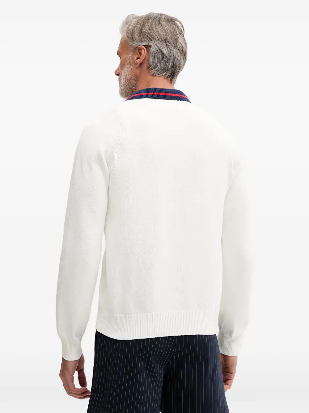 Fila Carraia vest met logo-patch en rits Wit