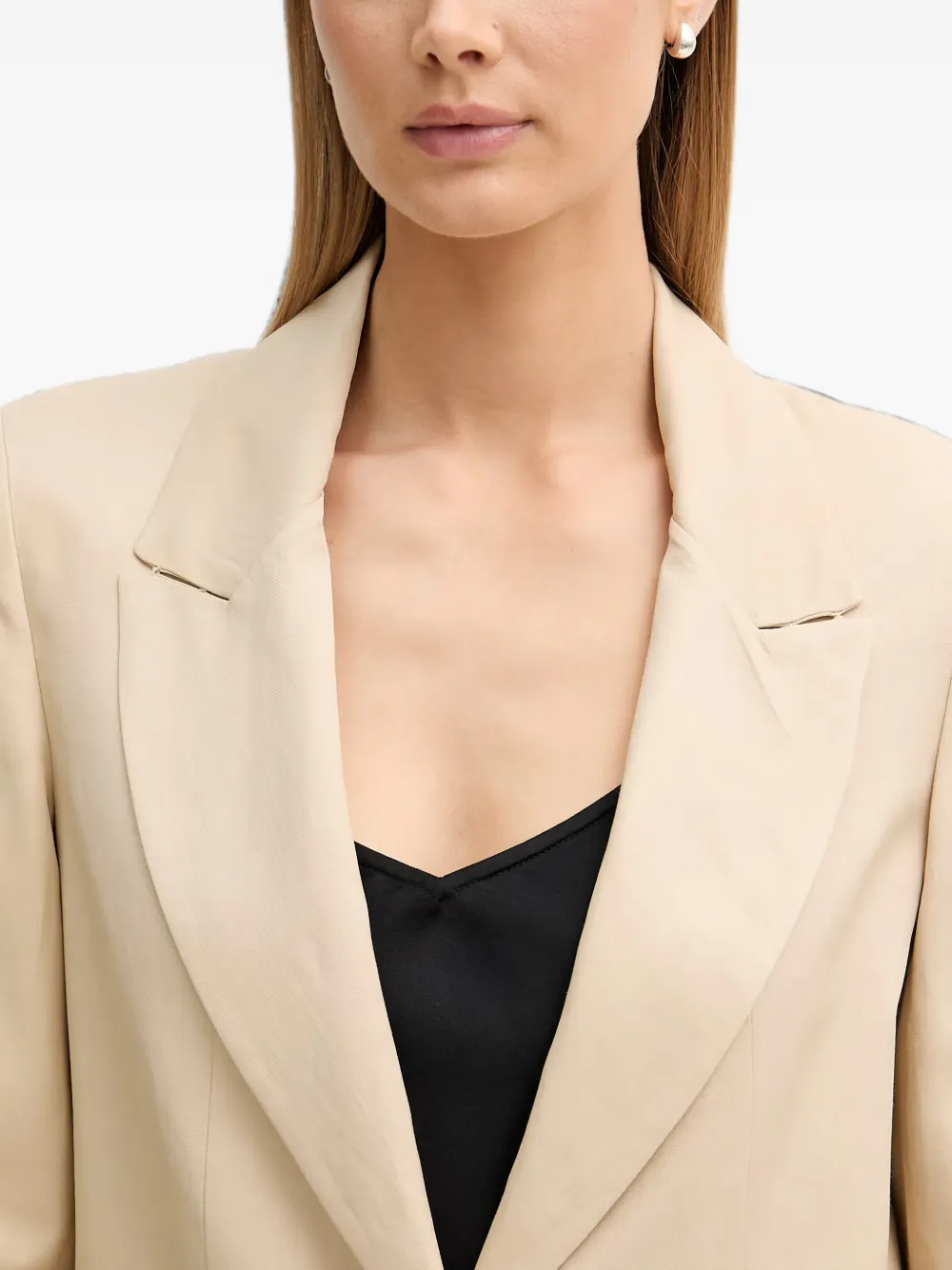 Gaudi Blazer met enkele rij knopen Beige