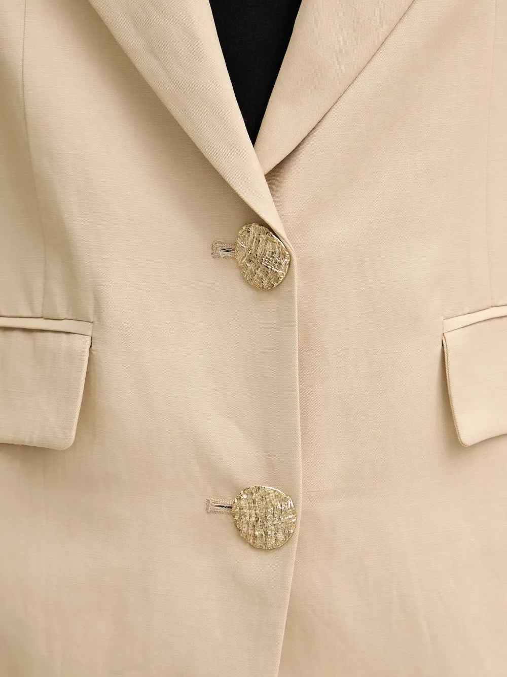 Gaudi Blazer met enkele rij knopen Beige