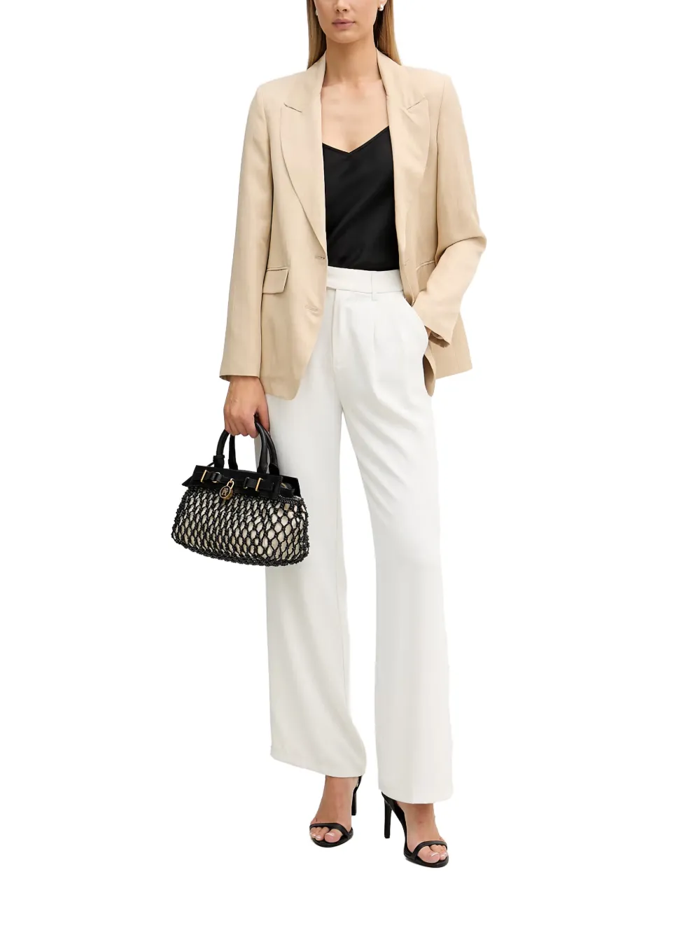 Gaudi Blazer met enkele rij knopen Beige